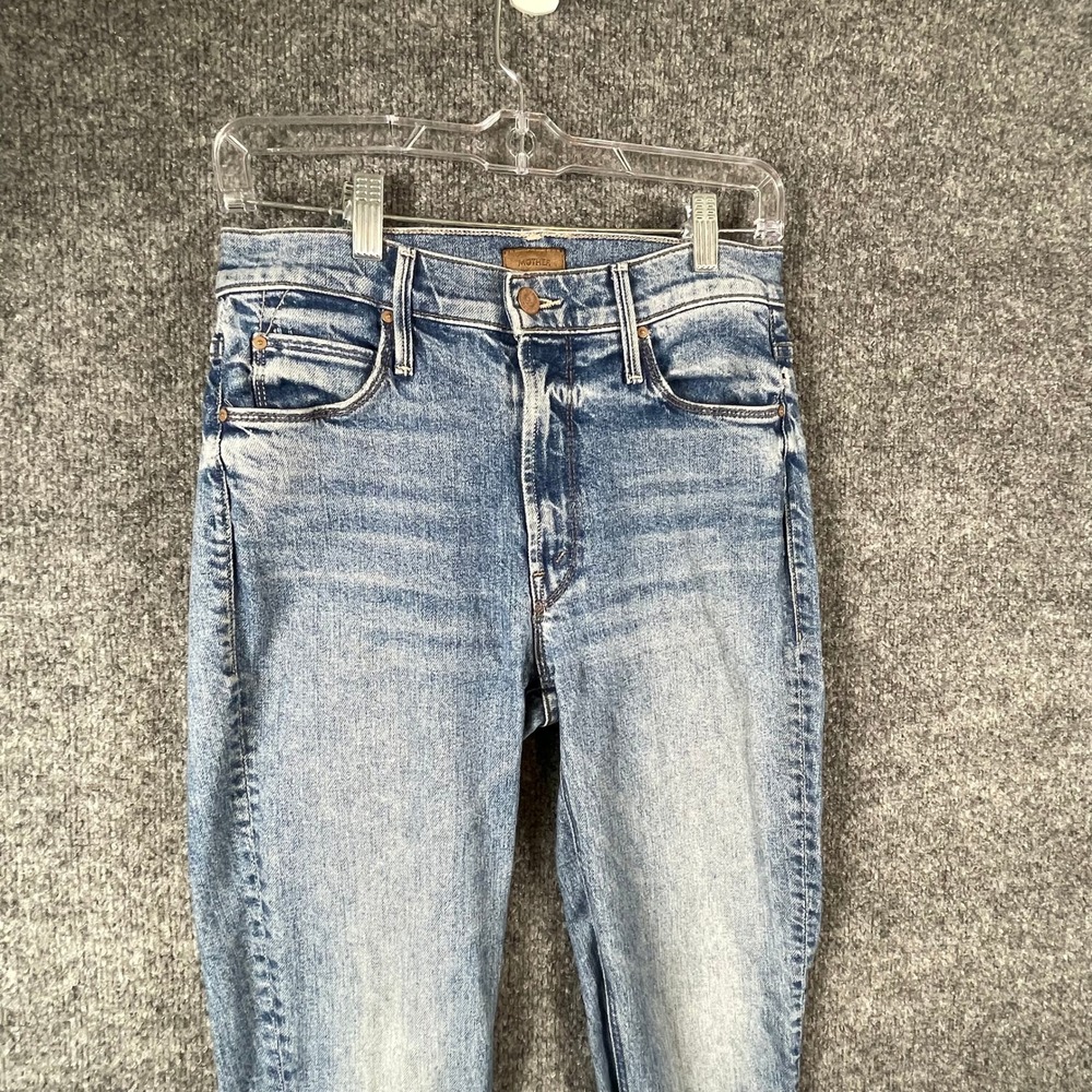 MOTHER Women's Straight Leg Jeans in Light Blue Wash - Picture 9 of 15